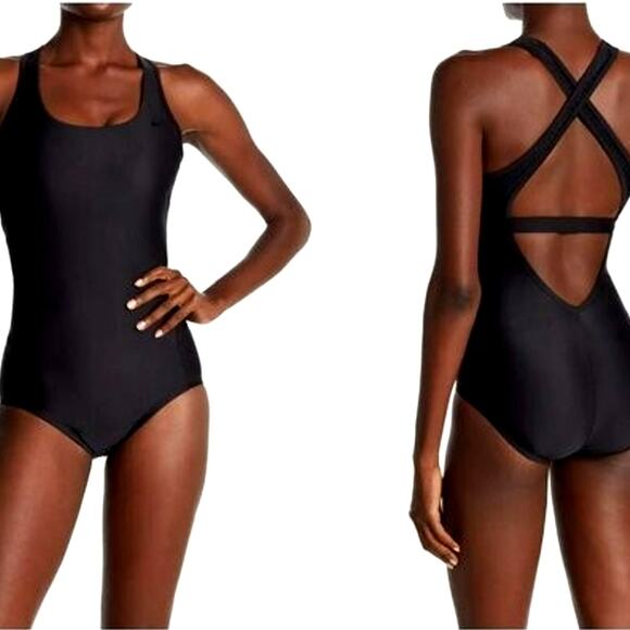 NIKE Women's Large‎ Crisscross Backless Hydralock Sculpt NESSA150 One Piece Swim - Picture 1 of 8